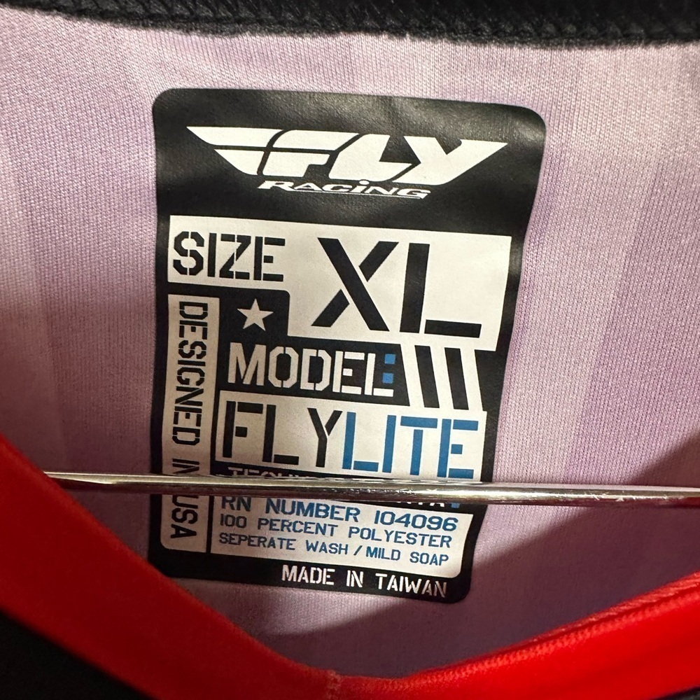 FLY Lite Hydrogen BMX Race Jersey-Red/Purple Size XL - Picture 5 of 5